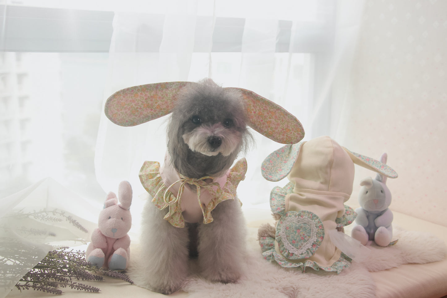 couture bunny hoodie (pink)
