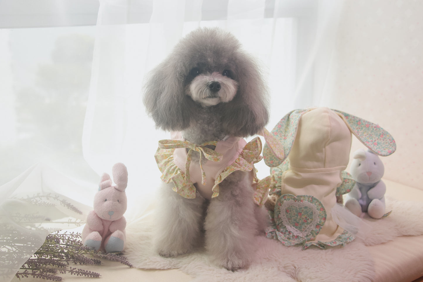 couture bunny hoodie (pink)
