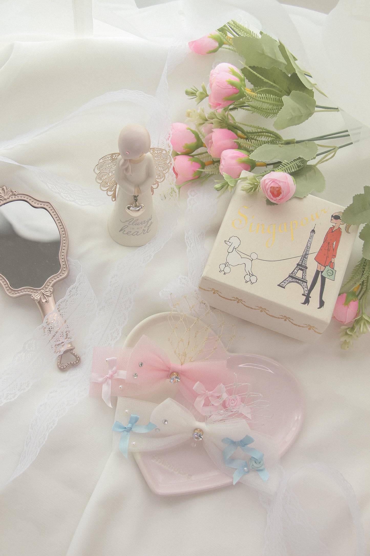 elysia ribbon hairpin (2 colours)
