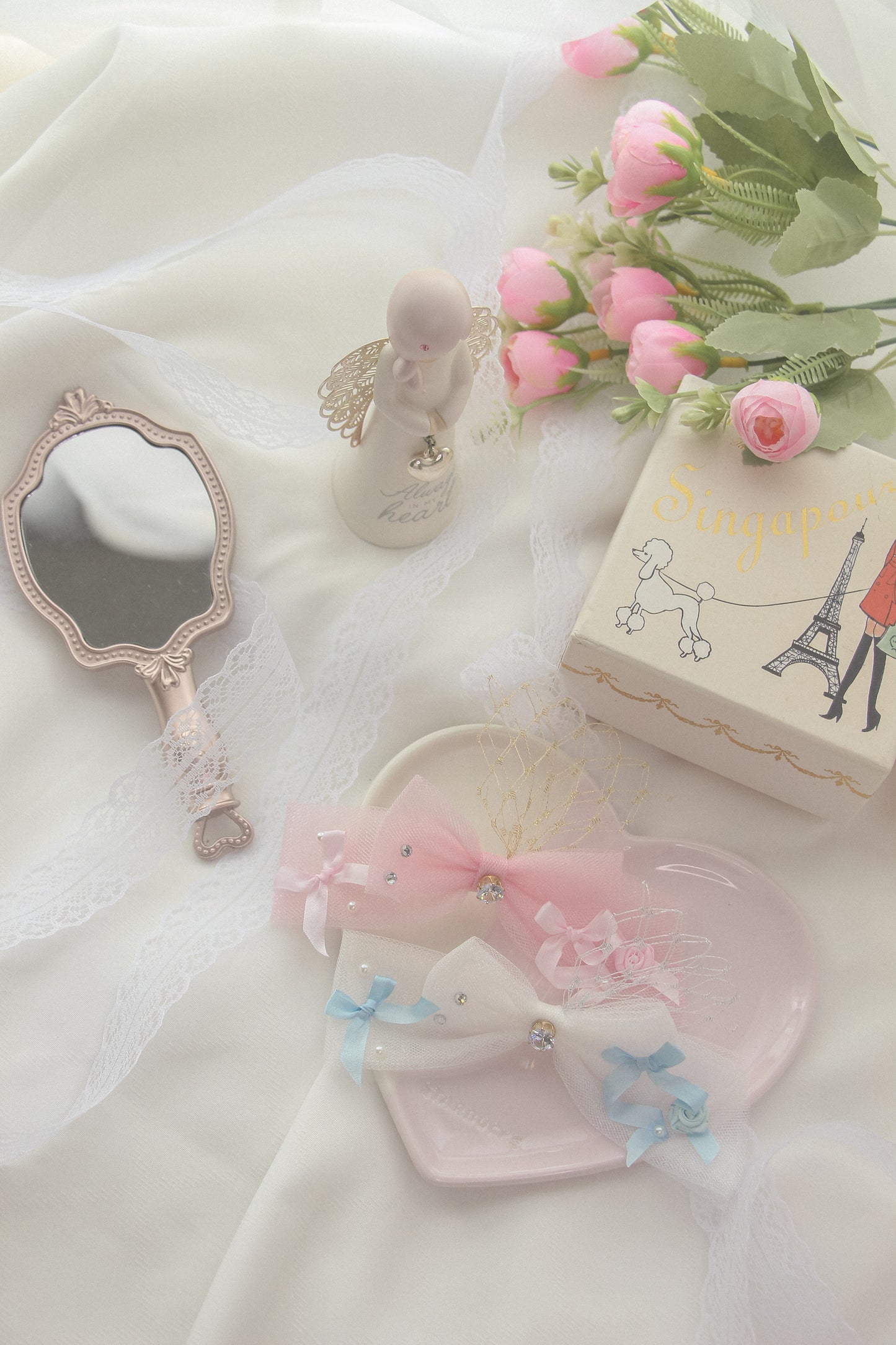 elysia ribbon hairpin (2 colours)