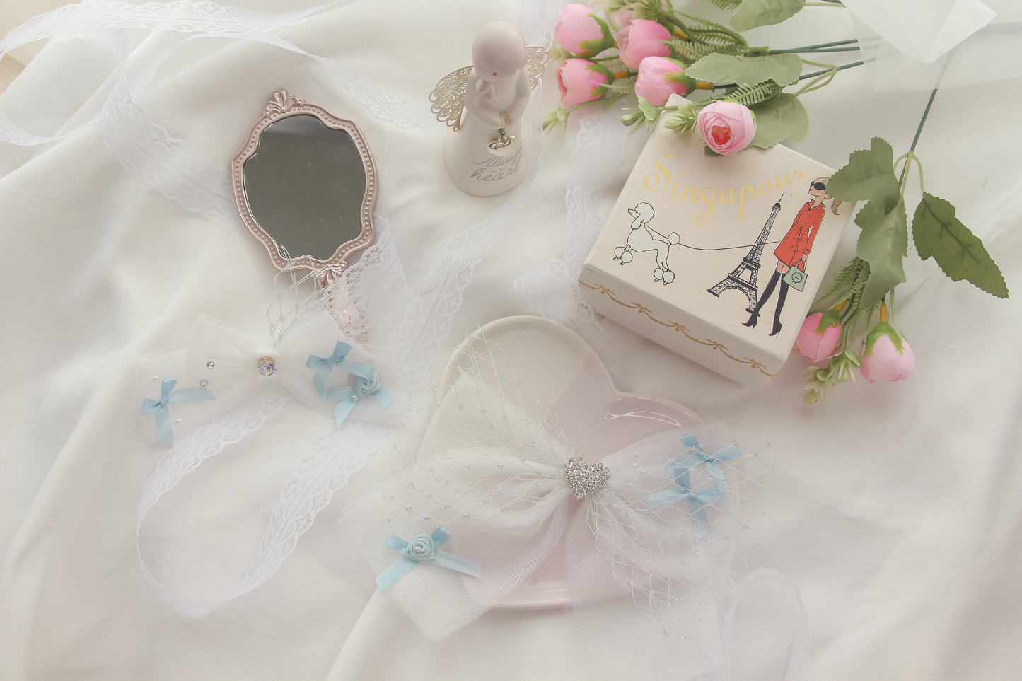 elysia ribbon hairpin (2 colours)