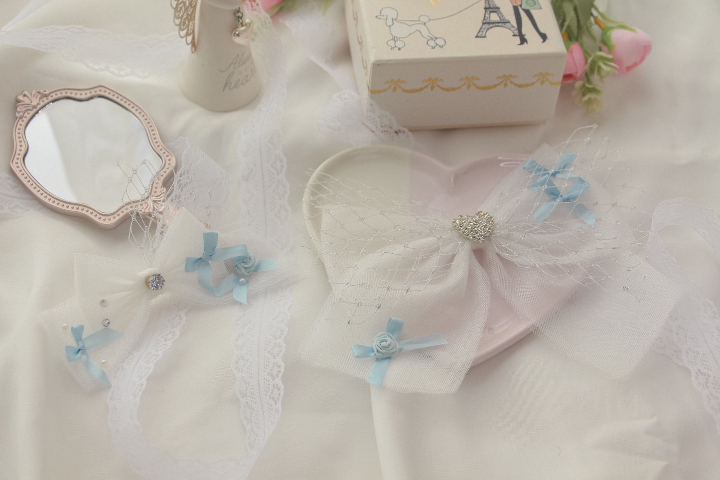 elysia ribbon hairpin (2 colours)