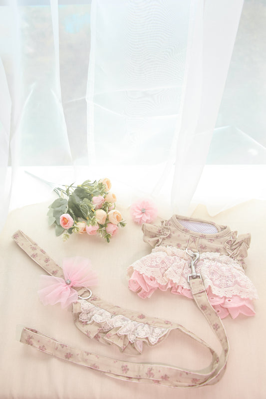 juliet harness + leash set (version 1 - beige)